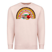 Pale Pink back to school rainbow Premium Sweatshirt - AdoDesignShop