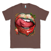 Chestnut strawberry lips with leopard Classic Tee - texasbilliewilder