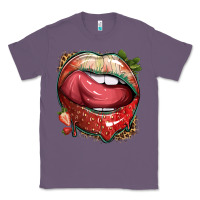 Lavender strawberry lips with leopard Classic Tee - texasbilliewilder