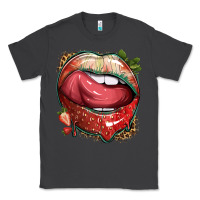 Smoke strawberry lips with leopard Classic Tee - texasbilliewilder