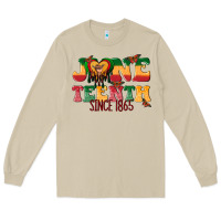 Mushroom juneteenth since 1865 with heart Long Sleeve Tee - texasbilliewilder