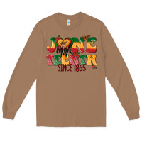 Toasted Coconut juneteenth since 1865 with heart Long Sleeve Tee - texasbilliewilder