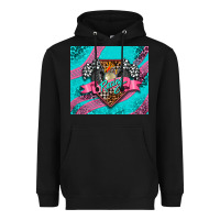 Black racing pink Heavyweight Hoodie - AdoDesignShop