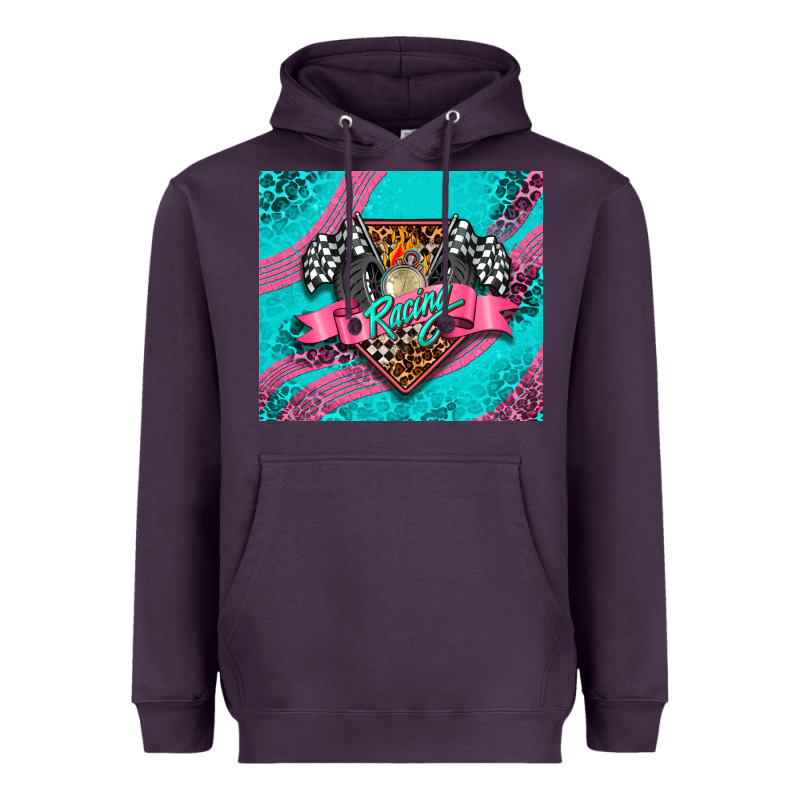 Racing Pink Heavyweight Hoodie by AdoDesignShop | Teevron