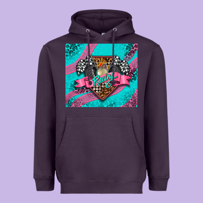 Racing Pink Heavyweight Hoodie Designed By Adodesignshop