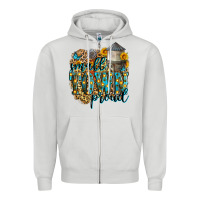 Dove Grey small town proud Zipper Hoodie - Zillion Design Studio