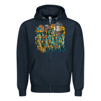 Navy small town proud Zipper Hoodie - Zillion Design Studio