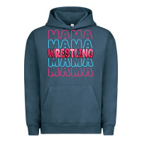 Pigment Midnight Navy wrestling mama Urban Hoodie - MaliasSmallBusiness