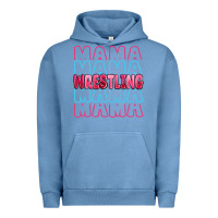 Pigment Pebble Blue wrestling mama Urban Hoodie - MaliasSmallBusiness