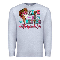 Heather Grey life is better with sprinkles Premium Sweatshirt - AdoDesignShop