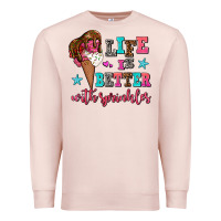 Pale Pink life is better with sprinkles Premium Sweatshirt - AdoDesignShop