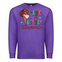 Purple life is better with sprinkles Premium Sweatshirt - AdoDesignShop
