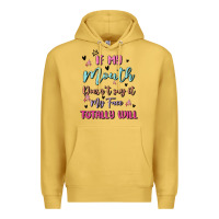 Antique Gold if my mouth doesn't say it my face totally will Premium Hoodie - MaliasSmallBusiness