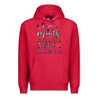 Cardinal if my mouth doesn't say it my face totally will Premium Hoodie - MaliasSmallBusiness