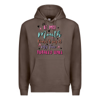 Coffee if my mouth doesn't say it my face totally will Premium Hoodie - MaliasSmallBusiness