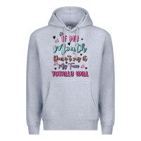 Heather Grey if my mouth doesn't say it my face totally will Premium Hoodie - MaliasSmallBusiness