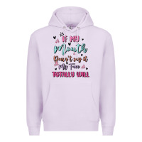 Lilac if my mouth doesn't say it my face totally will Premium Hoodie - MaliasSmallBusiness