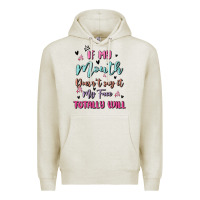Oatmeal Heather if my mouth doesn't say it my face totally will Premium Hoodie - MaliasSmallBusiness