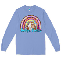 Colony Blue happy easter rainbow bunny Long Sleeve Tee - RanaPortraitStore