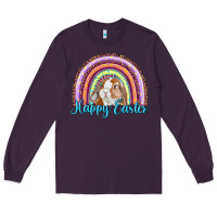 Plum happy easter rainbow bunny Long Sleeve Tee - RanaPortraitStore