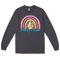 Smoke happy easter rainbow bunny Long Sleeve Tee - RanaPortraitStore