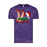 Cloud Purple merry Christmas heels Vintage Tee - BarkalooDesign