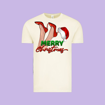Merry Christmas Heels Vintage Tee Designed By Barkaloodesign