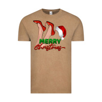 Vintage Coffee merry Christmas heels Vintage Tee - BarkalooDesign