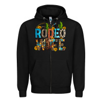 Black rodeo wife Zipper Hoodie - Zillion Design Studio