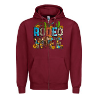 Burgundy rodeo wife Zipper Hoodie - Zillion Design Studio