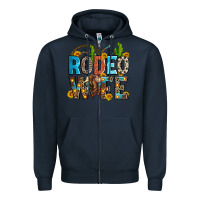 Navy rodeo wife Zipper Hoodie - Zillion Design Studio