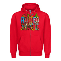 Red rodeo wife Zipper Hoodie - Zillion Design Studio