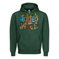 Sports Green rodeo wife Zipper Hoodie - Zillion Design Studio
