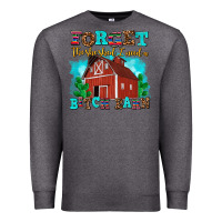 Charcoal Heather forget the she shed i need a bitch barn Premium Sweatshirt - AdoDesignShop