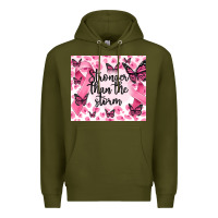 Army Green stronger than the storm Premium Hoodie - MaliasSmallBusiness