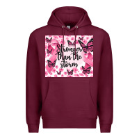 Burgundy stronger than the storm Premium Hoodie - MaliasSmallBusiness