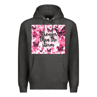 Charcoal Heather stronger than the storm Premium Hoodie - MaliasSmallBusiness