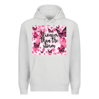 Dove Grey stronger than the storm Premium Hoodie - MaliasSmallBusiness