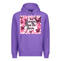 Purple stronger than the storm Premium Hoodie - MaliasSmallBusiness