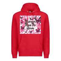 Red stronger than the storm Premium Hoodie - MaliasSmallBusiness