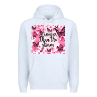 White stronger than the storm Premium Hoodie - MaliasSmallBusiness