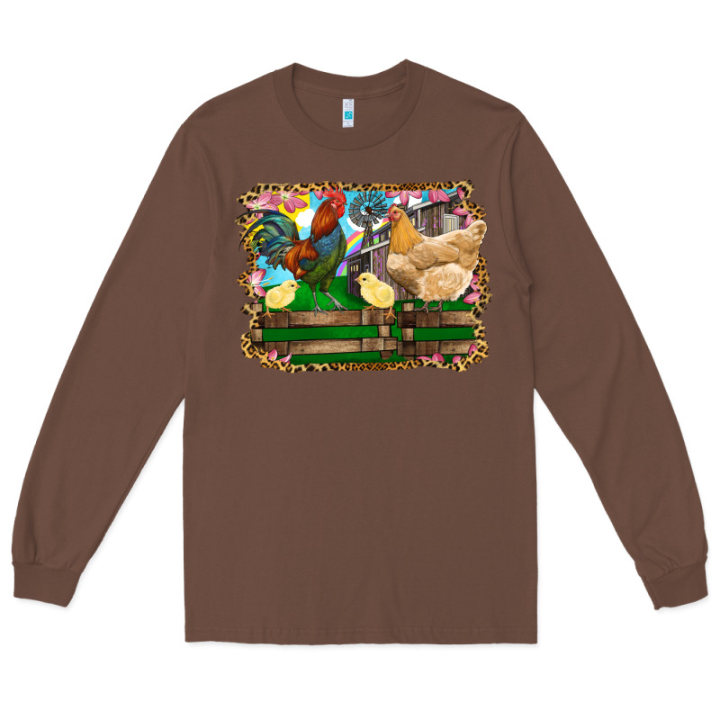 Happy Easter Rooster Chicken And Chick Long Sleeve Tee by RanaPortraitStore | Teevron