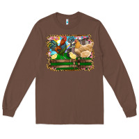 Chestnut Happy easter rooster chicken and chick Long Sleeve Tee - RanaPortraitStore