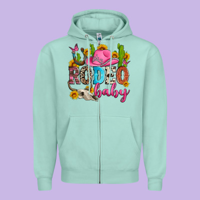 Rodeo Baby Zipper Hoodie Designed By Zillion Design Studio