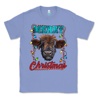 Colony Blue merry christmas highland calf baby cow Classic Tee - RanaPortraitStore