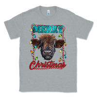 Heather Grey merry christmas highland calf baby cow Classic Tee - RanaPortraitStore