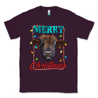 Plum merry christmas highland calf baby cow Classic Tee - RanaPortraitStore