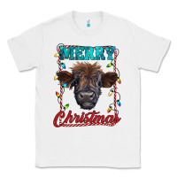 White merry christmas highland calf baby cow Classic Tee - RanaPortraitStore