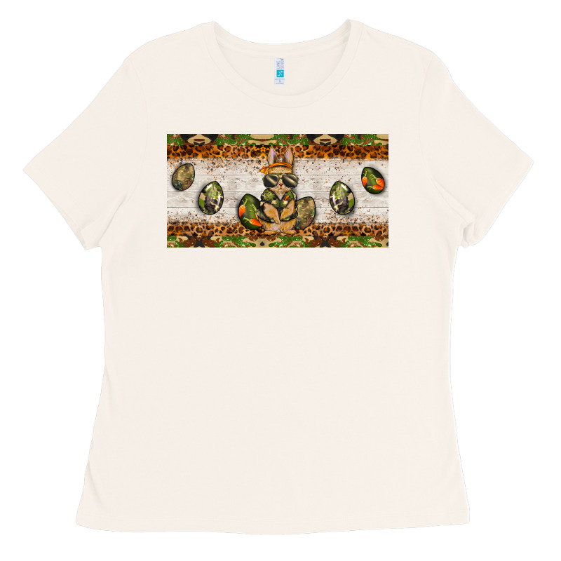 Easter Camouflage Egg Hunter Bunny License Plate Template Ladies Tee by BarkalooDesign | Teevron