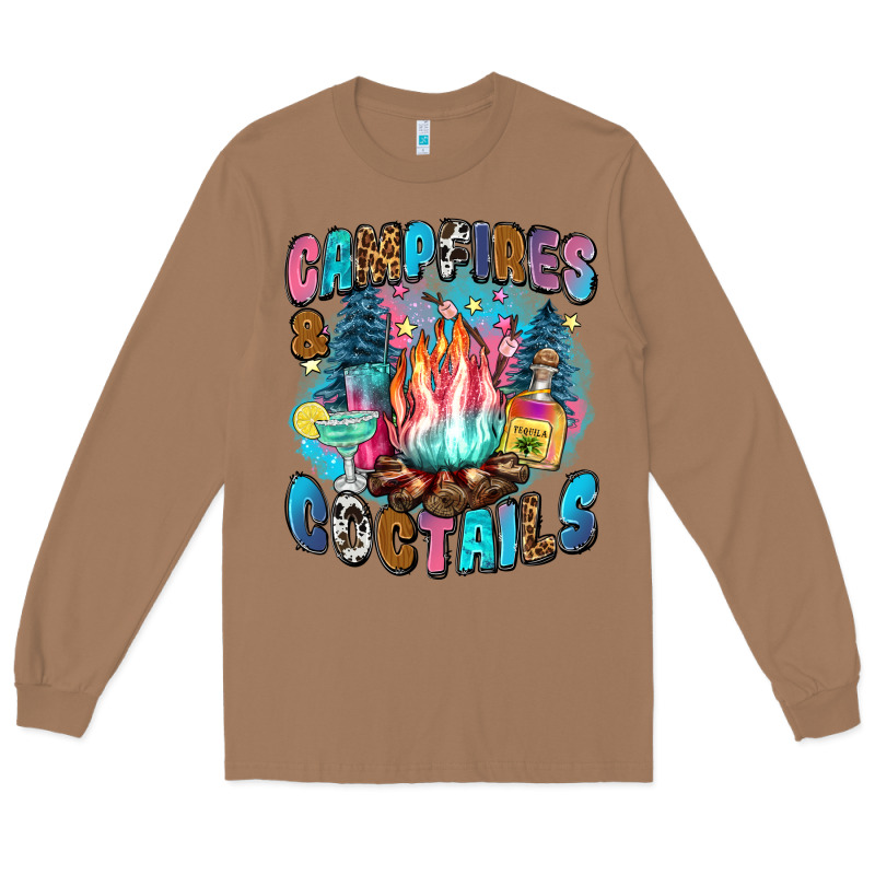 Campfires And Coctails Long Sleeve Tee by Zillion Design Studio | Teevron